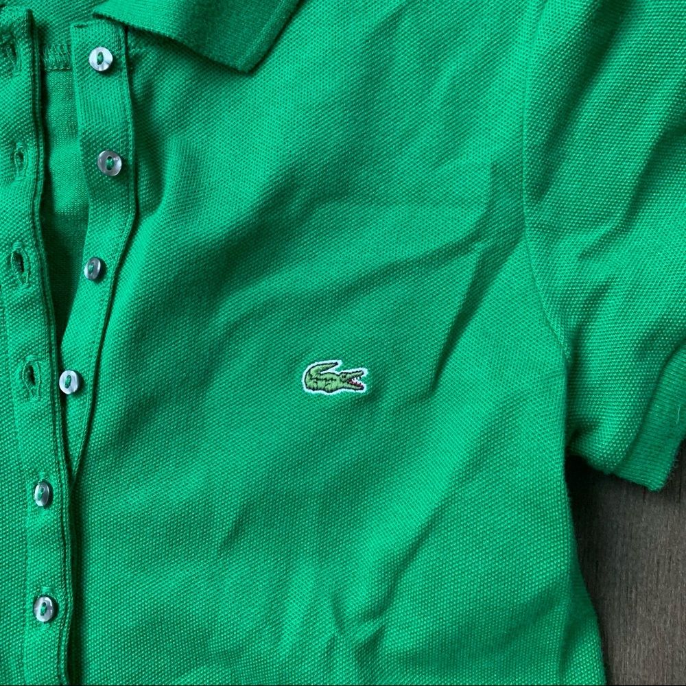Green Lacoste Button Down Polo - image 4